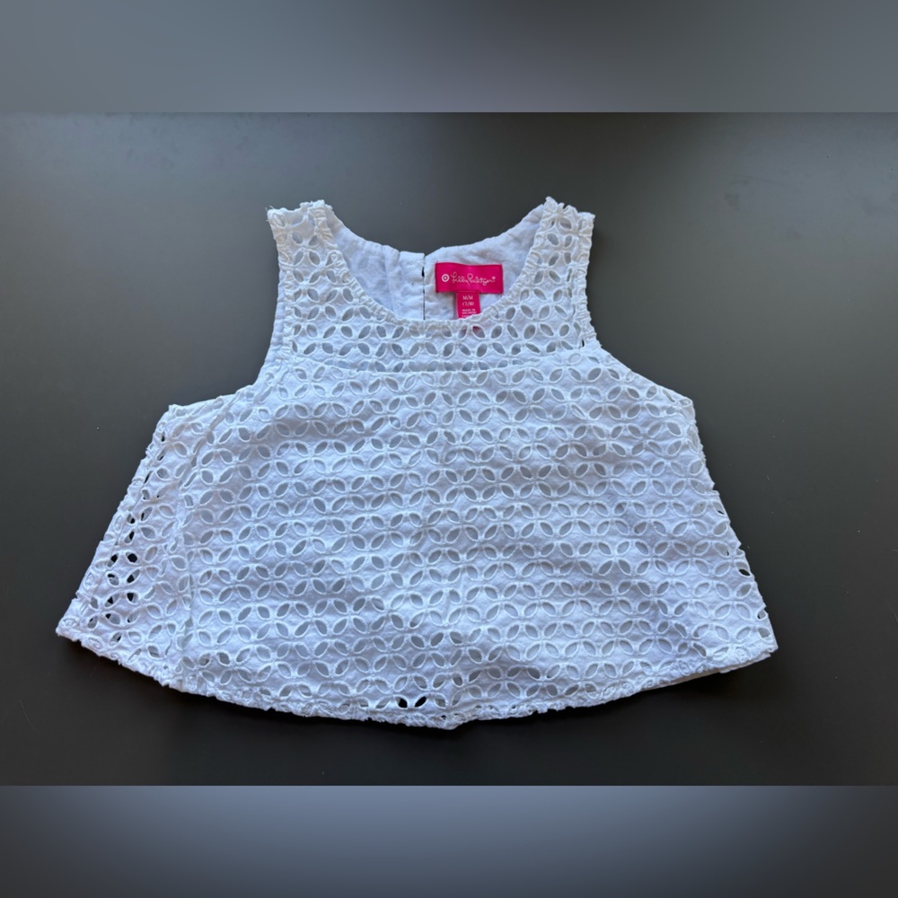 Lilly Pulitzer X Target Eyelet Tank- Girls M (7/8)